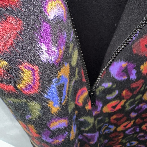 FARM Rio‎ Leopard Print Jersey Sheath Dress in Black Ikat-Dyed Size S - Picture 11 of 12